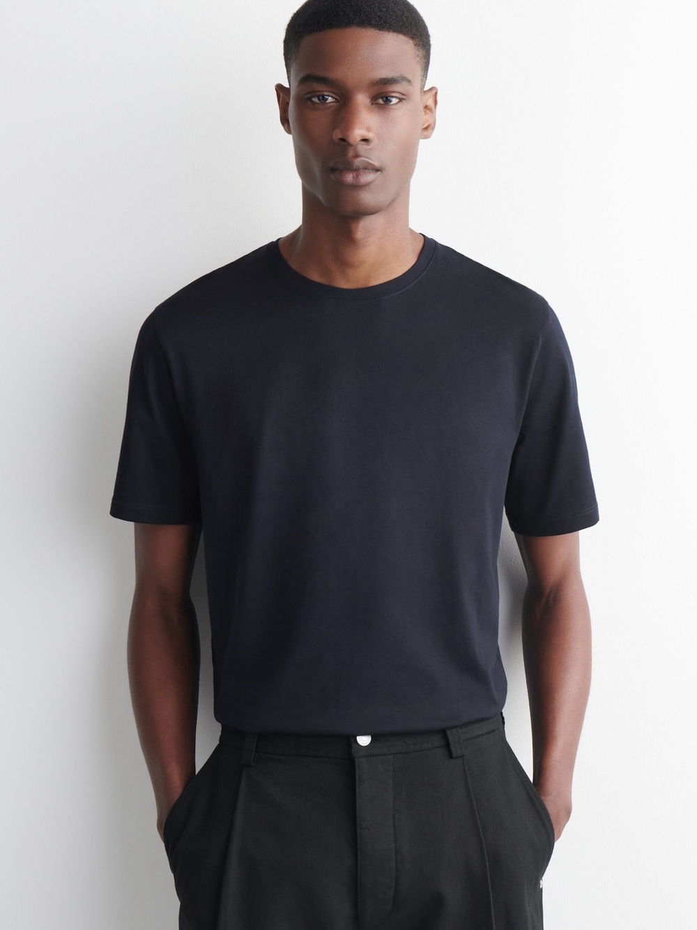 Cos Classic Crewneck T-Shirt - Black